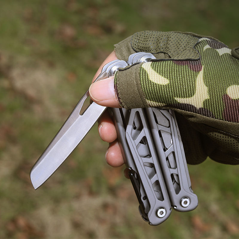 Foldable Multitool Pliers with Scissors and Screwdriver Stainless Steel Multi Tool Pliers with Replaceable Wire Cutters and Saw