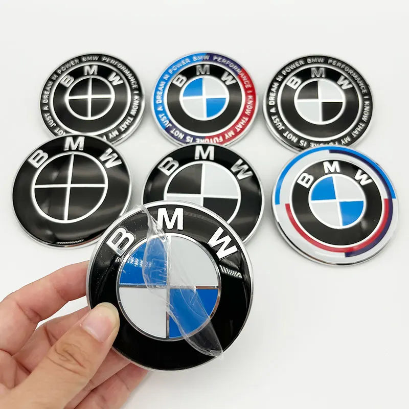 3D ABS 74mm 82mm Car Front Hood Badge Logo Rear Trunk Emblem For BMW M Performance E39 E60 E90 F20 F15 E46 G20 G30 Accessories