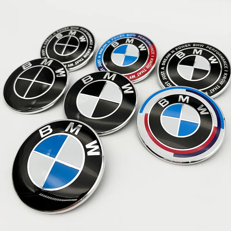 3D ABS 74mm 82mm Car Front Hood Badge Logo Rear Trunk Emblem For BMW M Performance E39 E60 E90 F20 F15 E46 G20 G30 Accessories