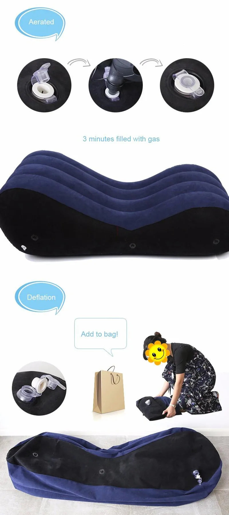 Folding Living Room Chairs Inflatable Sofa